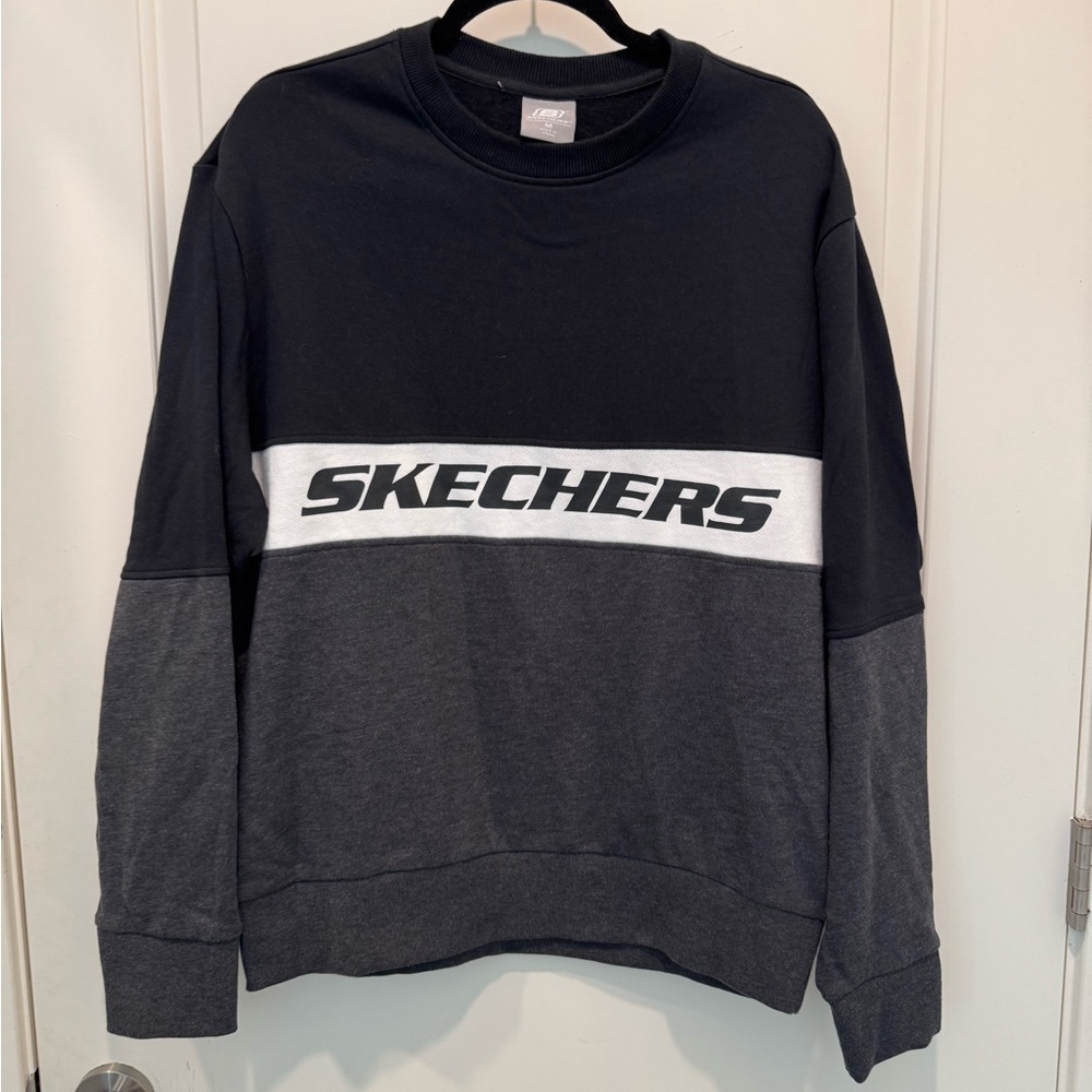 Skechers Men's Black and Gray Sweater